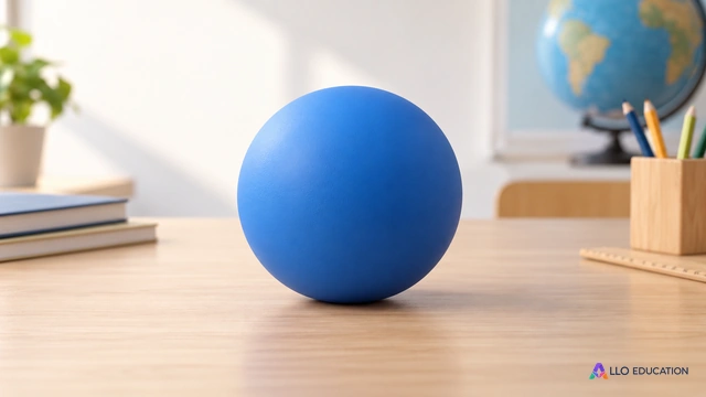 Une seule boule lisse mate, sans texte ni motif, objet isolé.